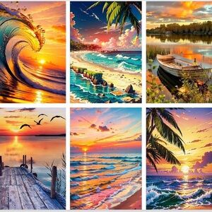 Set of 6 Paint By Number Kits